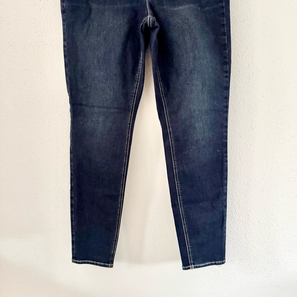 WHBM High-Rise Skinny Jeans Dark Wash Women's Size 10 Elastic Waistband Stretch - Picture 3 of 7